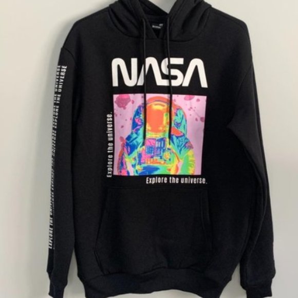 Hyperspace NASA | Shirts | Nasa Hyperspace Hoodie Pullover Sweater Black  Size Small Mens Astronaut | Poshmark